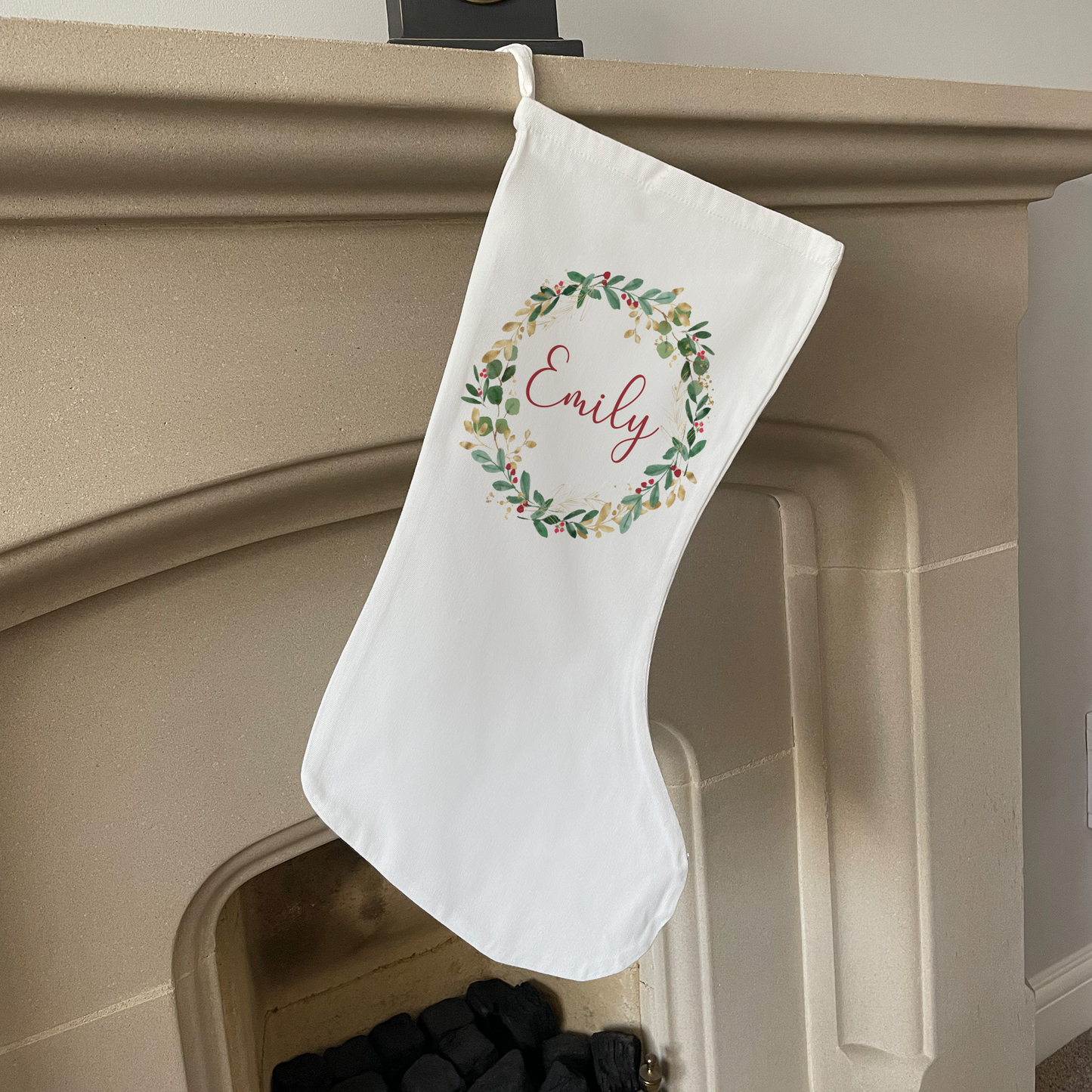 Personalised Wreath Stocking