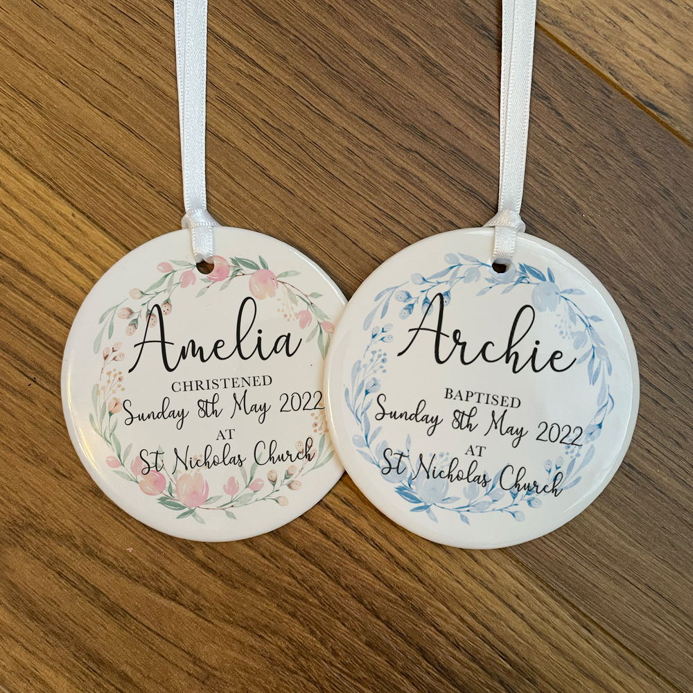 Personalised Christening Ornament