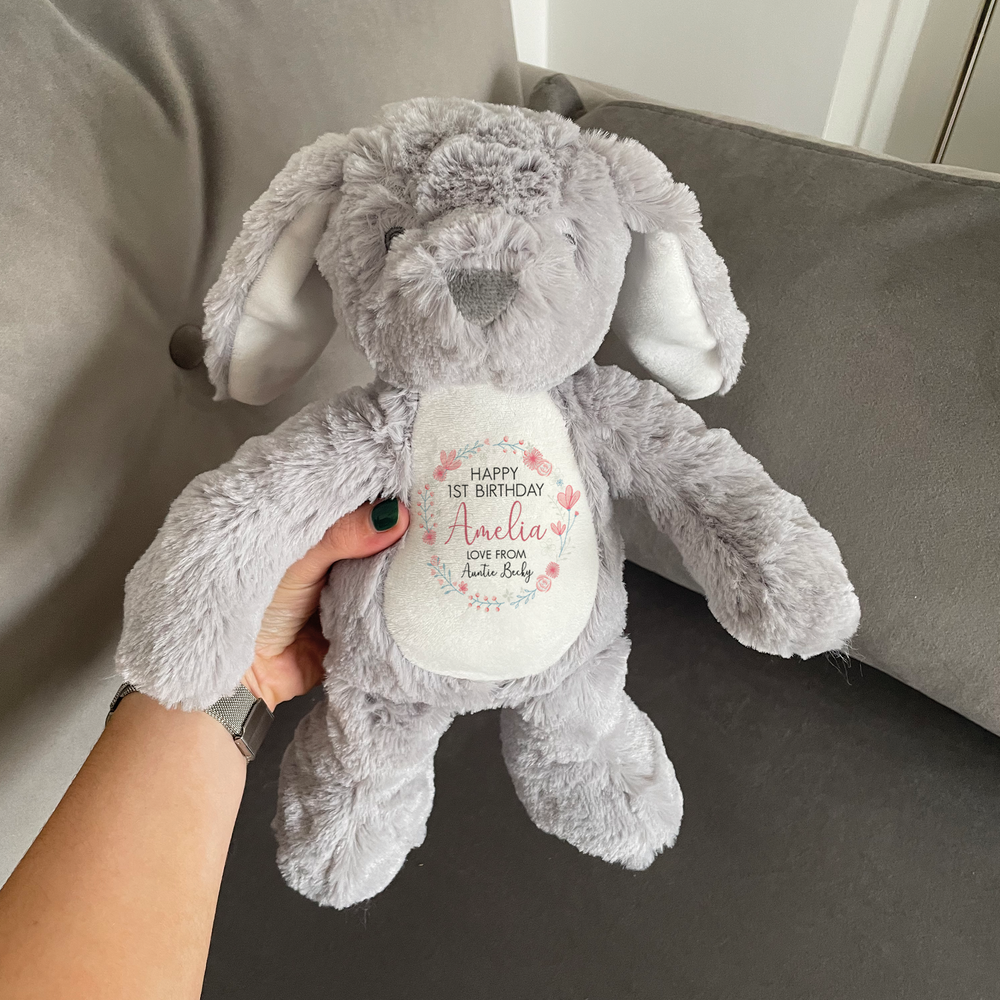 
                  
                    Personalised First Birthday Bunny Teddy
                  
                