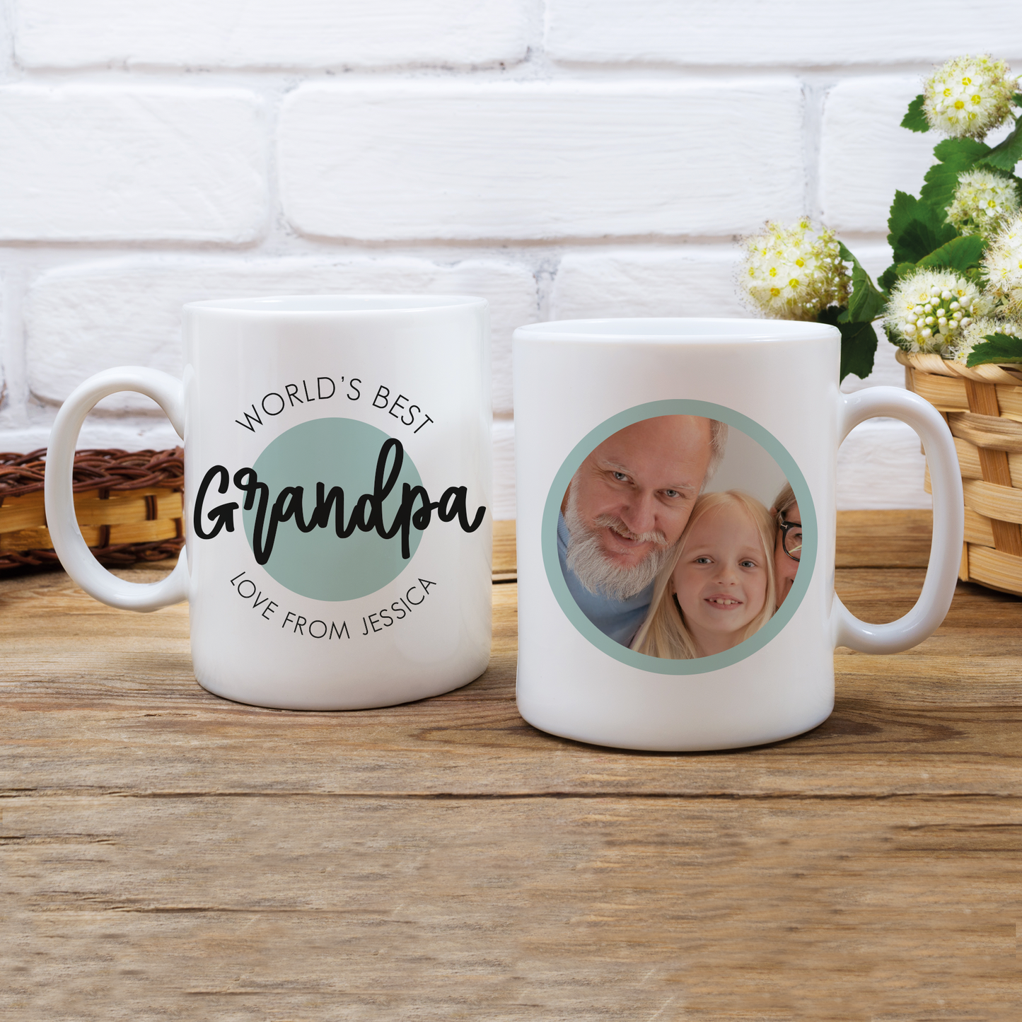 Personalised Best Daddy / Grandad Father's Day Photo Mug