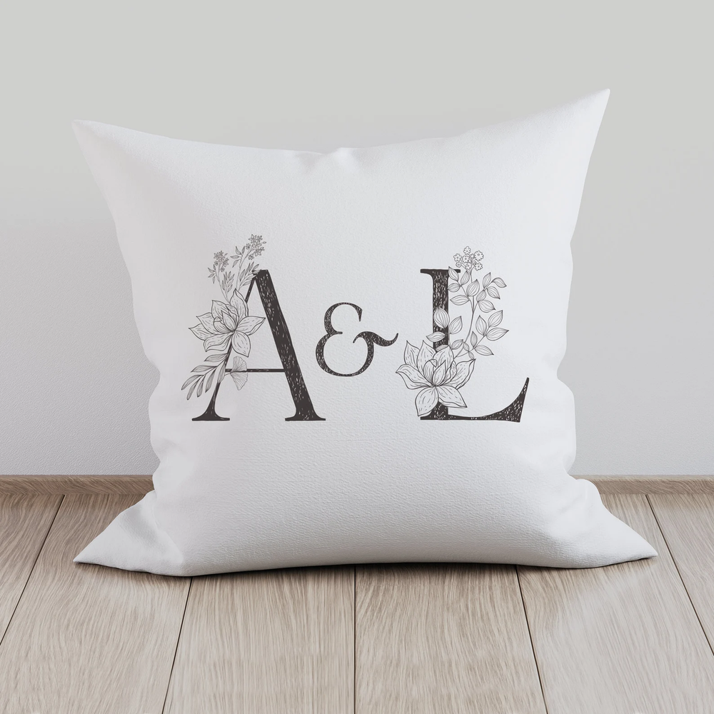 Personalised Couples Initial Cushion