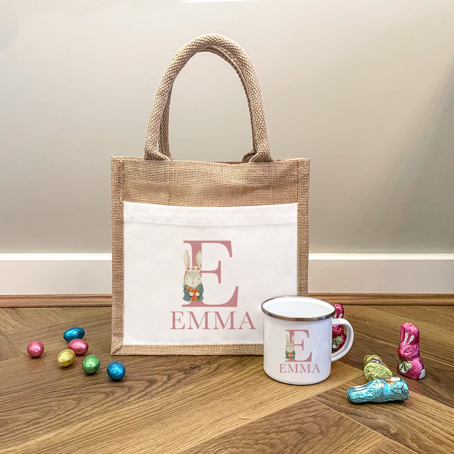 Personalised Easter Bag & Mug Gift Set