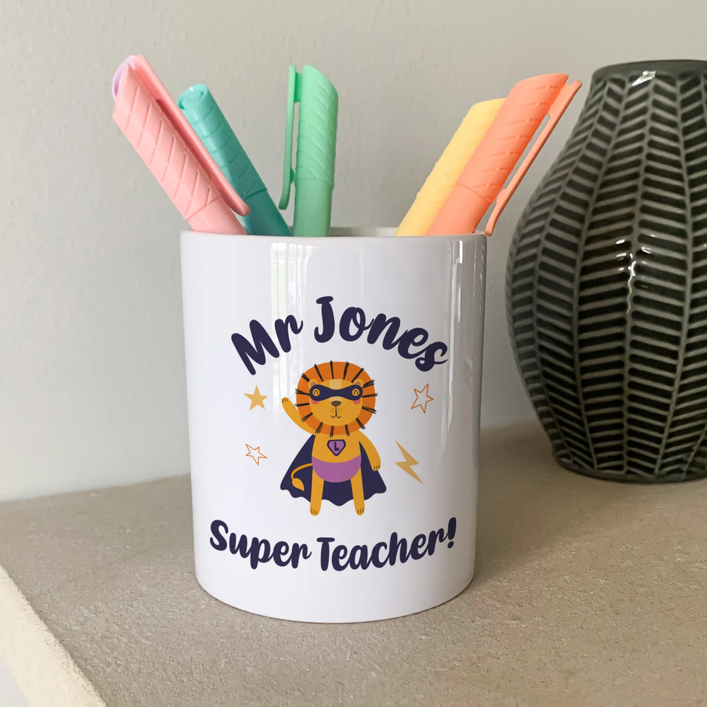 Personalised Super Teacher Pen Pot