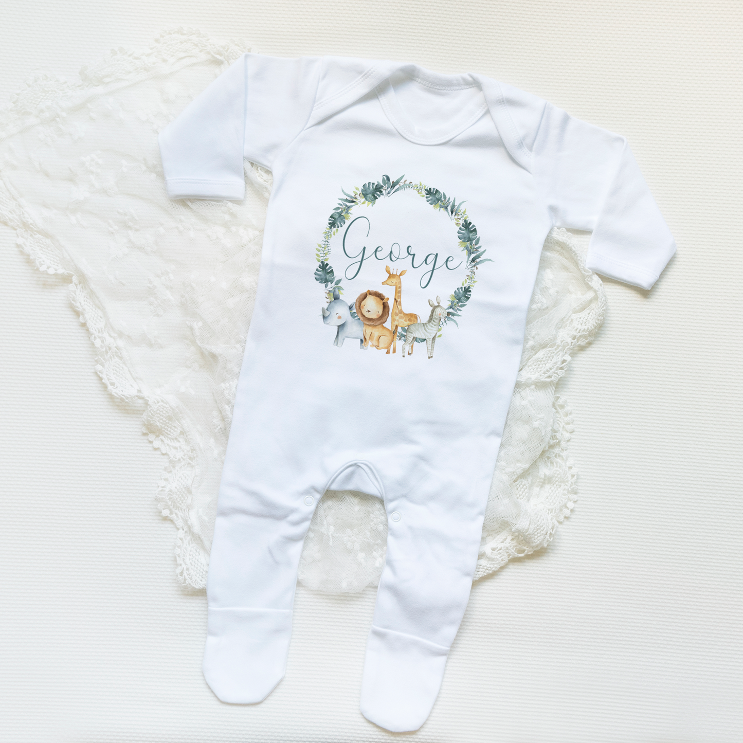 Personalised Jungle Baby Vest