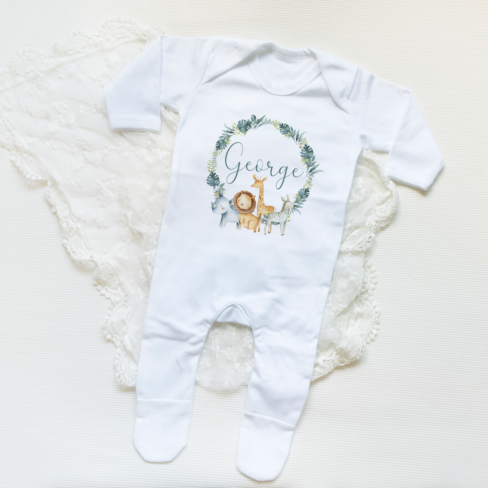 
                  
                    Personalised Jungle Baby Vest
                  
                