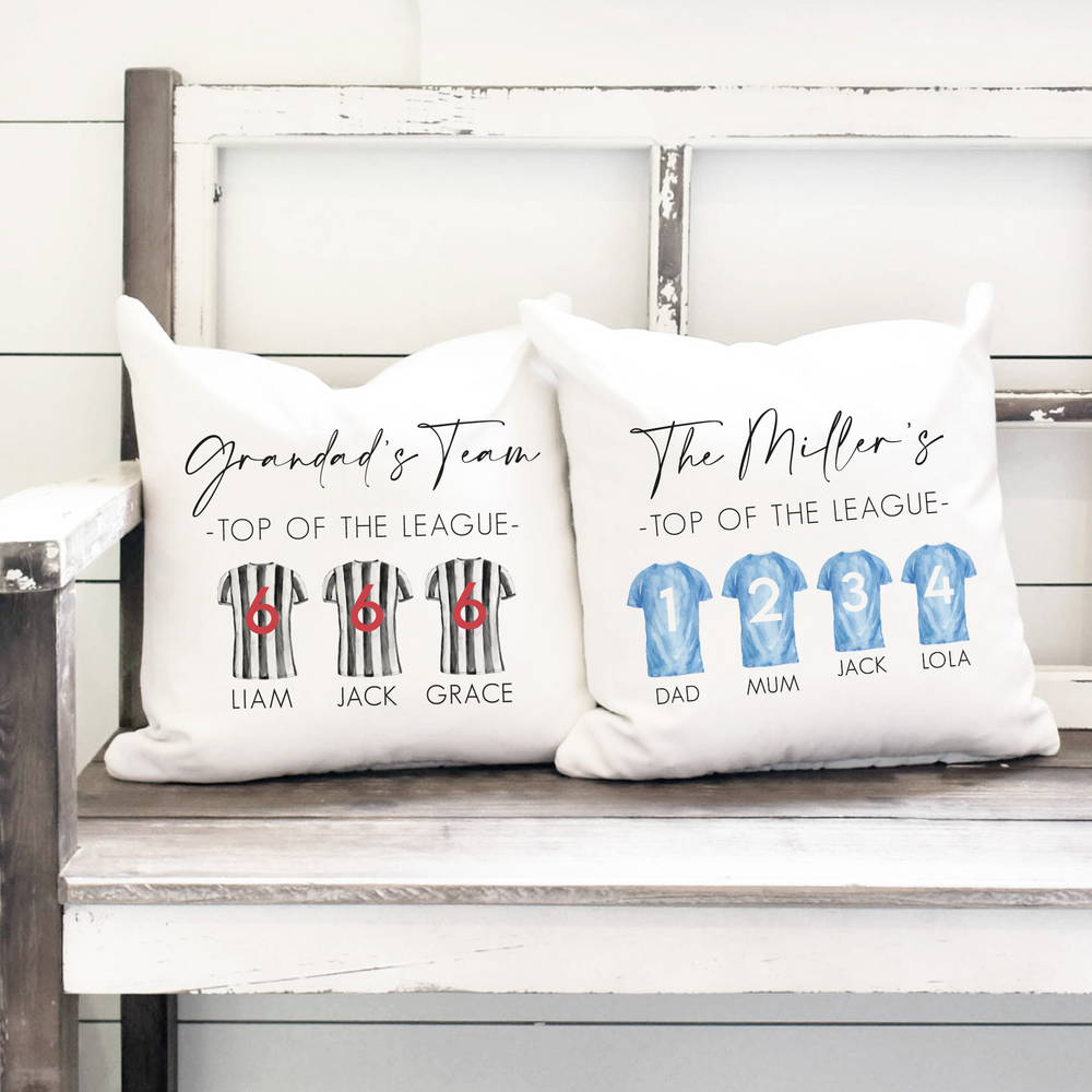 Personalised Football Team Father's Day Cushion