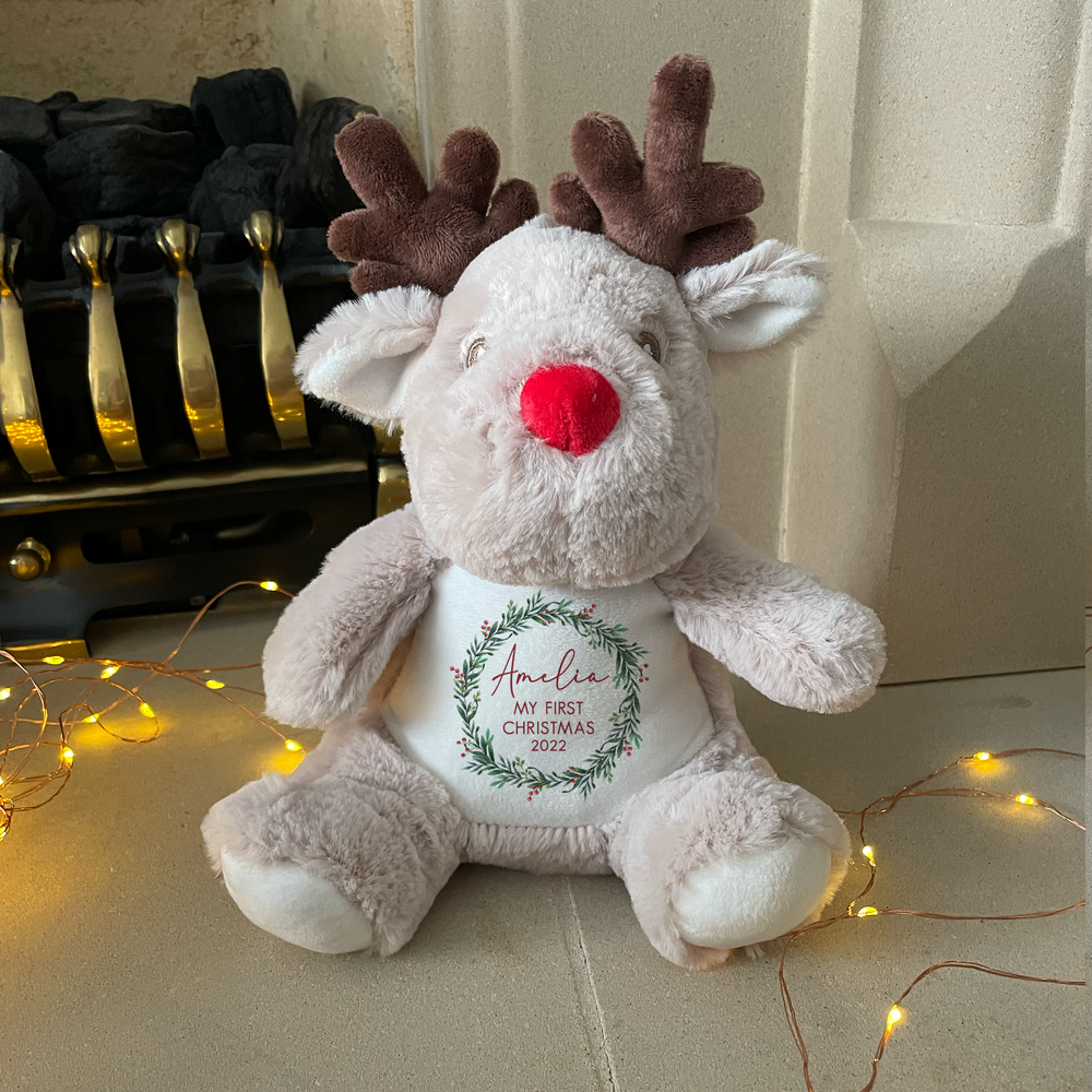 
                      
                        Personalised First Christmas Reindeer Teddy
                      
                    