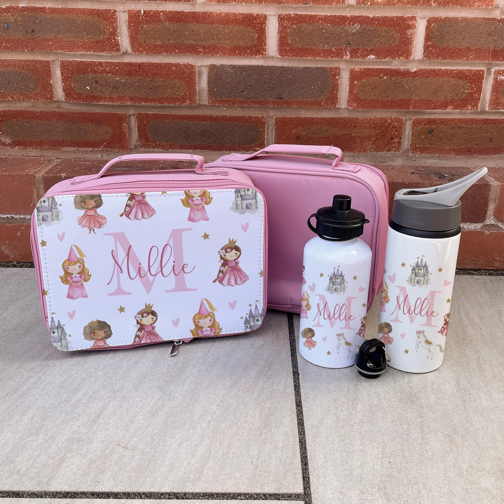 Personalised Princess Lunch Box & Bottle Set