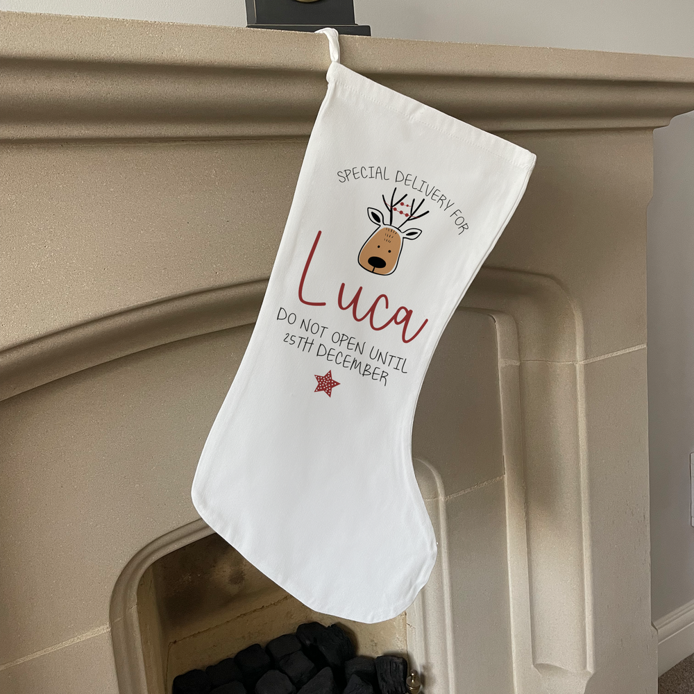 Personalised Reindeer Stocking