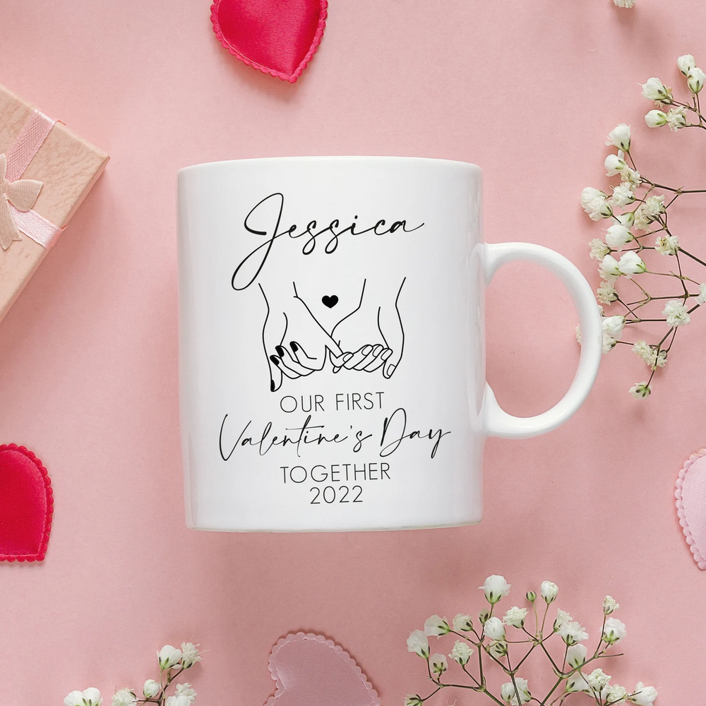 Personalised First Valentines Mugs