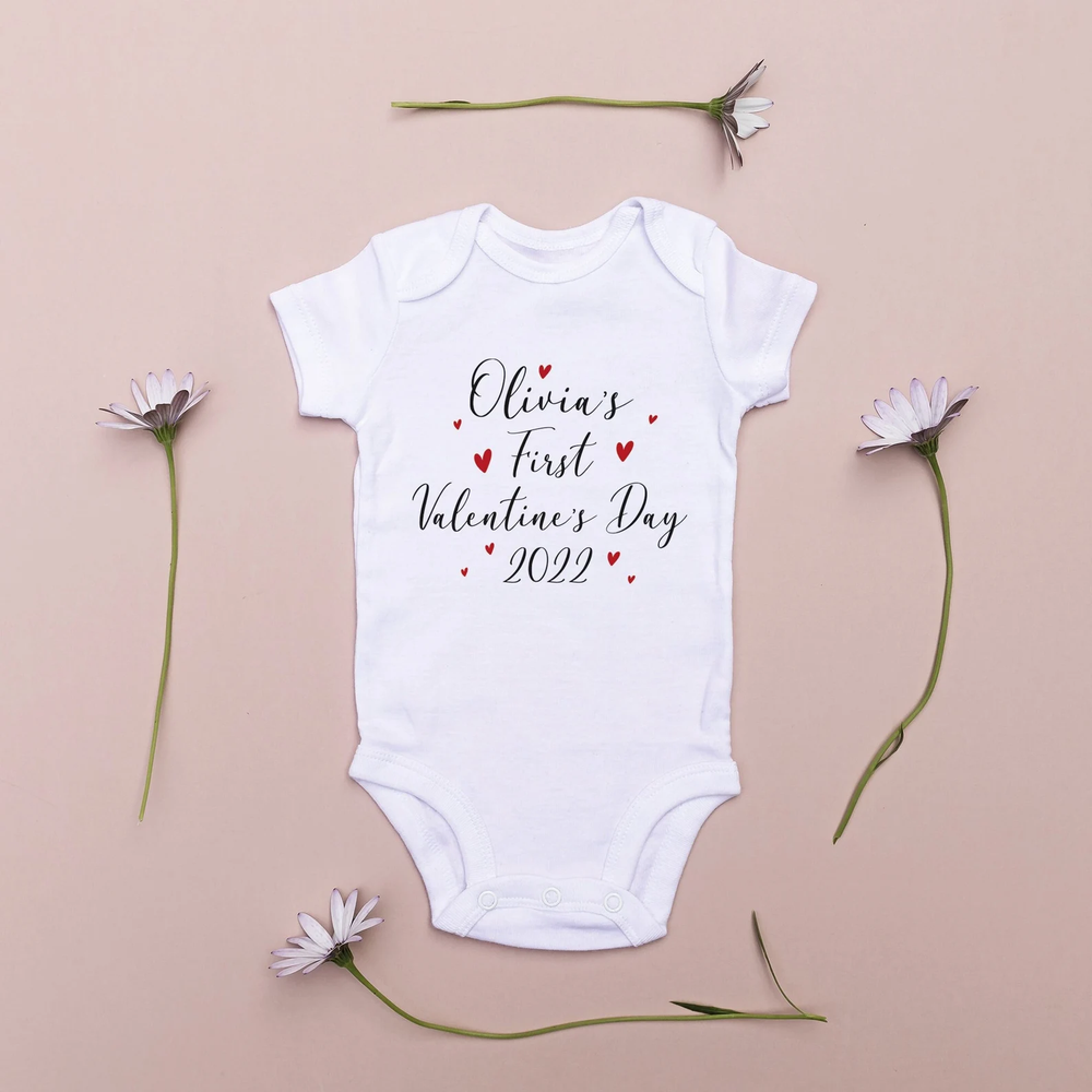 
                      
                        Personalised First Valentine's Day Baby Vest and Sleepsuit
                      
                    