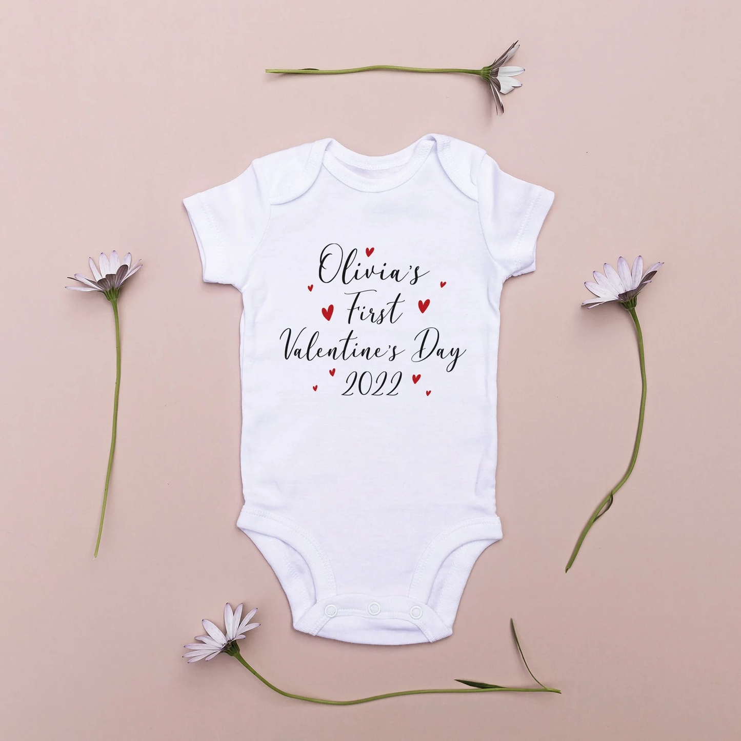 
                  
                    Personalised First Valentine's Day Baby Onesie
                  
                