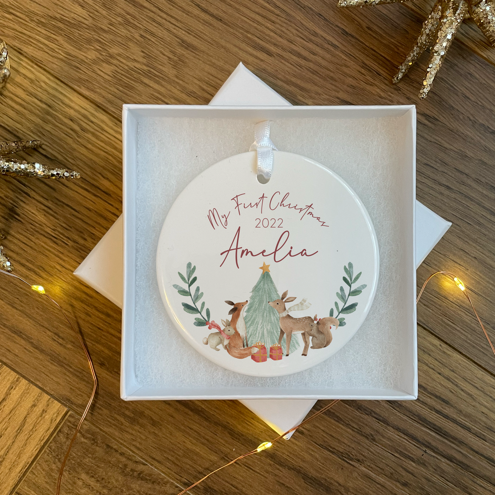 Personalised First Christmas Bauble