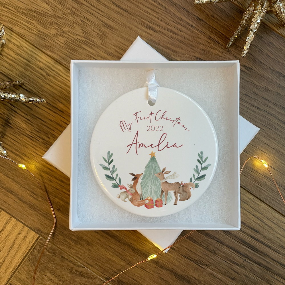
                  
                    Personalised First Christmas Bauble
                  
                