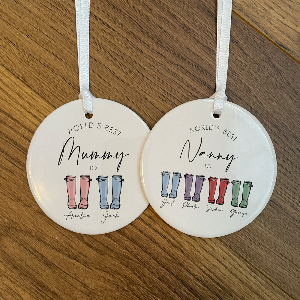 Personalised World's Best Nanny / Mummy Ornament