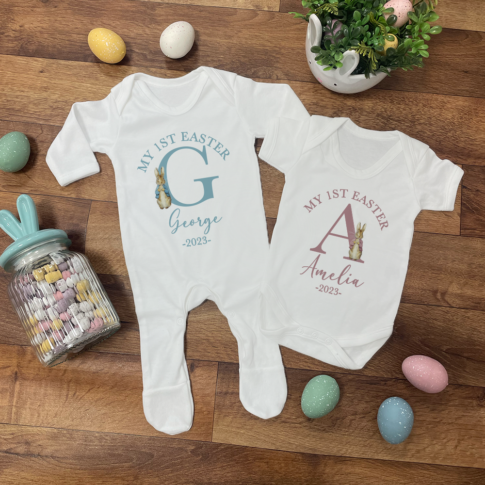 Personalised First Easter Onesie Jean and Moon