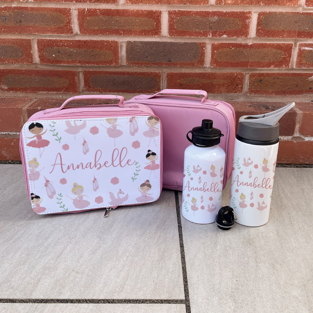 Personalised Ballerina Lunch Box & Bottle Set