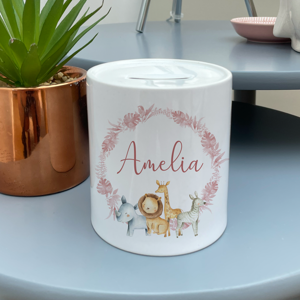 Personalised Jungle Money Box