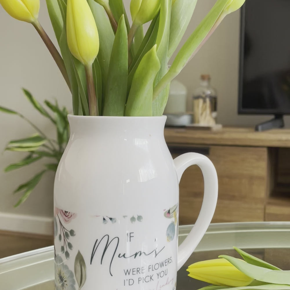 
                      
                        Load and play video in Gallery viewer, Personalised I&amp;#39;d Pick You Mother&amp;#39;s Day Jug Vase
                      
                    